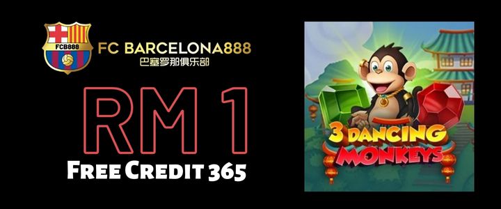 Barce888 Free Credit 365 RM1 - 3 dancing Monkey Slot