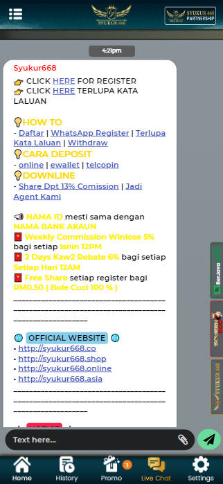 Syukur668 - Live Chat - Barce888a