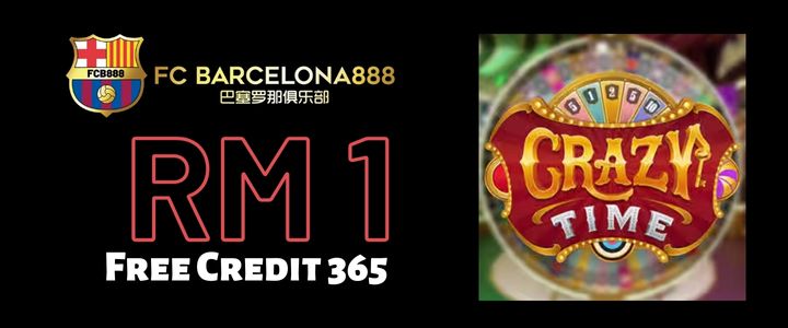 Barce888 Free Credit 365 RM1 - Crazy Time