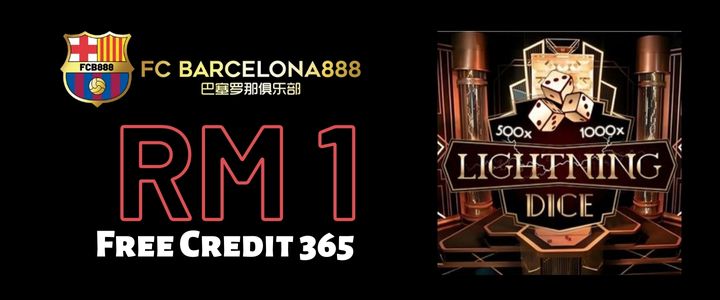 Barce888 Free Credit 365 RM1 - Lightning Dice
