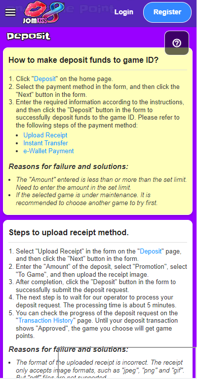 Barce888 - JomKiss - Payment Method - barce888a.com
